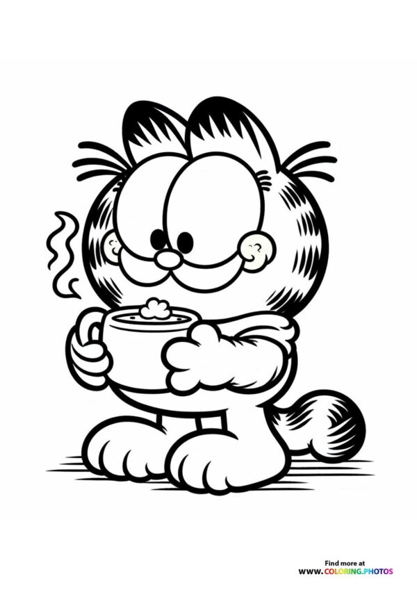 Garfield Holding Soup