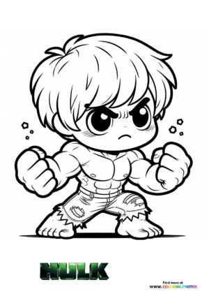 Chibi Hulk with Clenched Fists