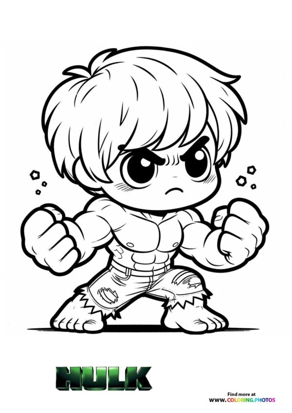 Chibi Hulk with Clenched Fists