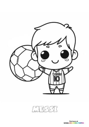 Little Messi with a ball