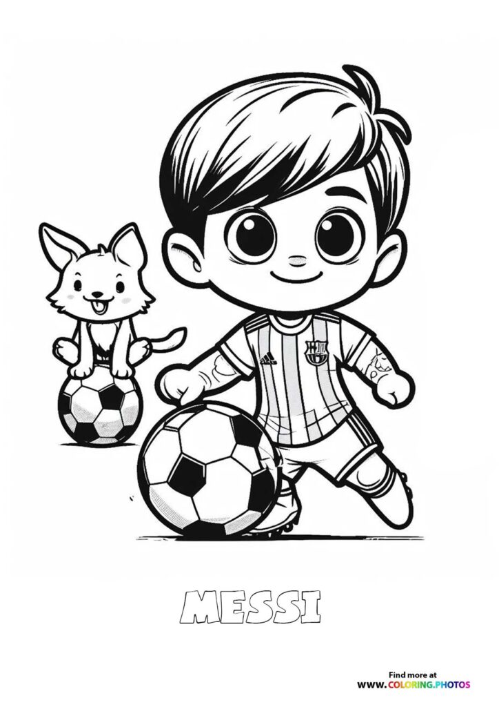 Little Messi with a cat
