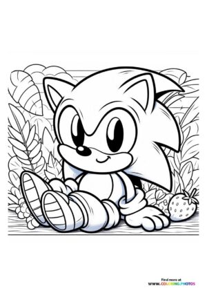 Little Sonic sitting