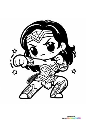 Little Wonder Woman fighting