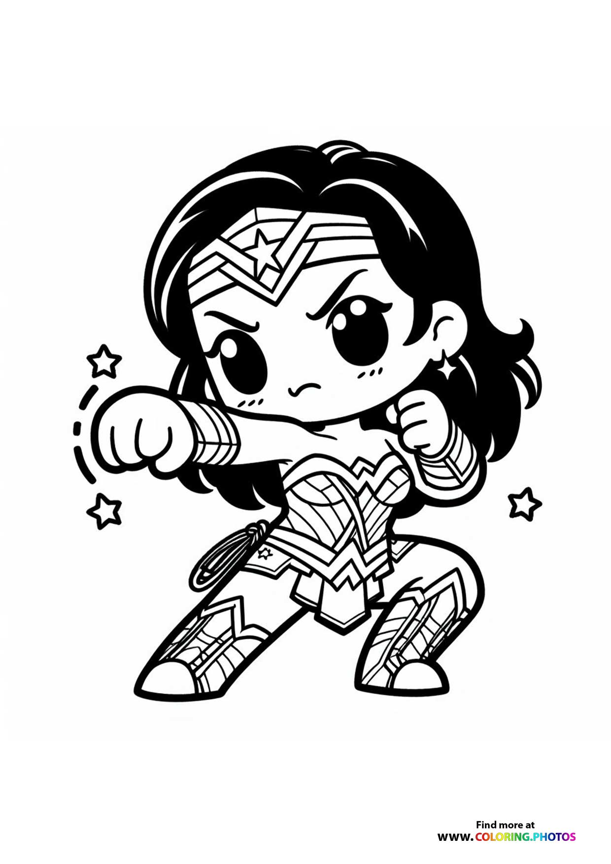 Little Wonder Woman fighting
