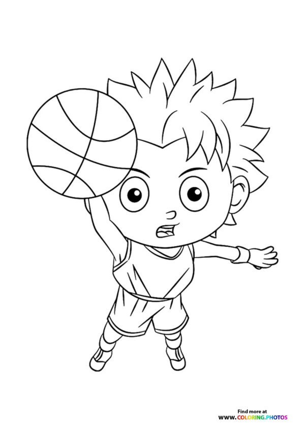 Little basketball player