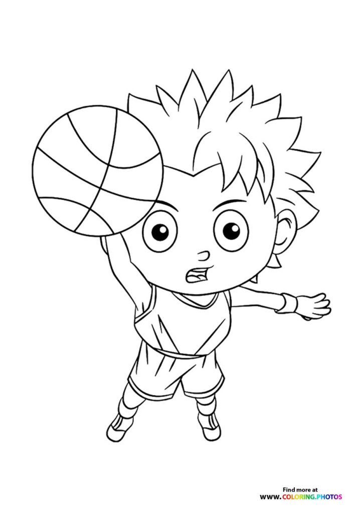 Little basketball player