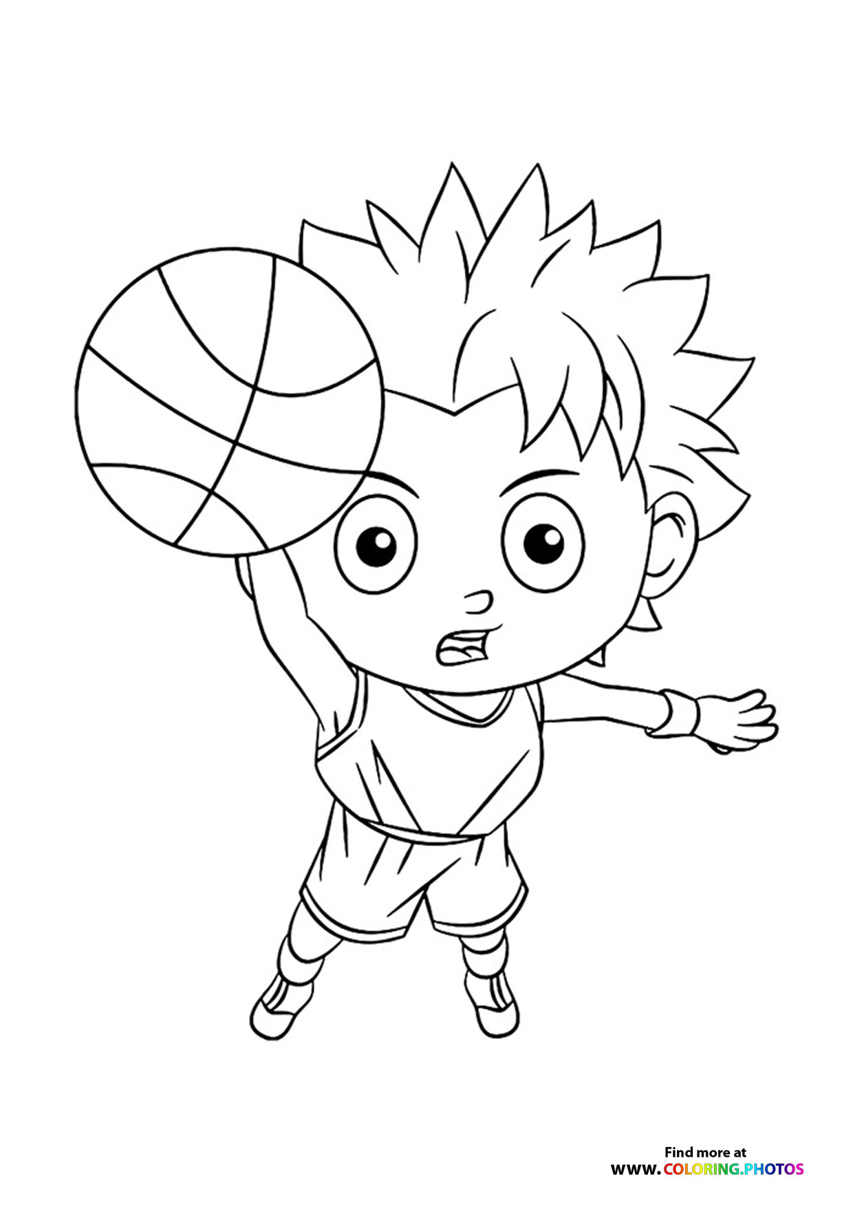 Little basketball player