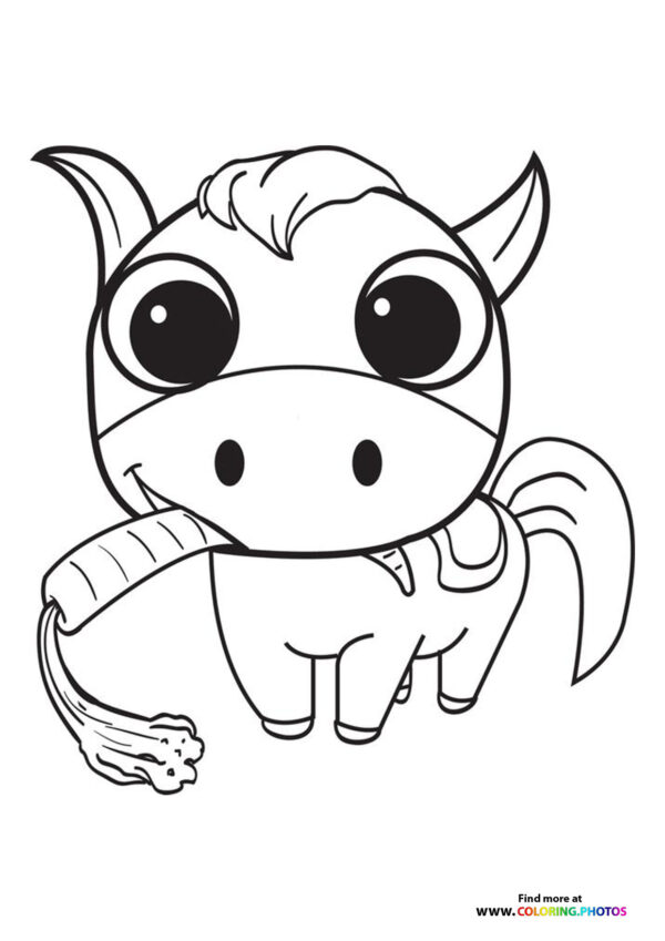Little horse with carrot