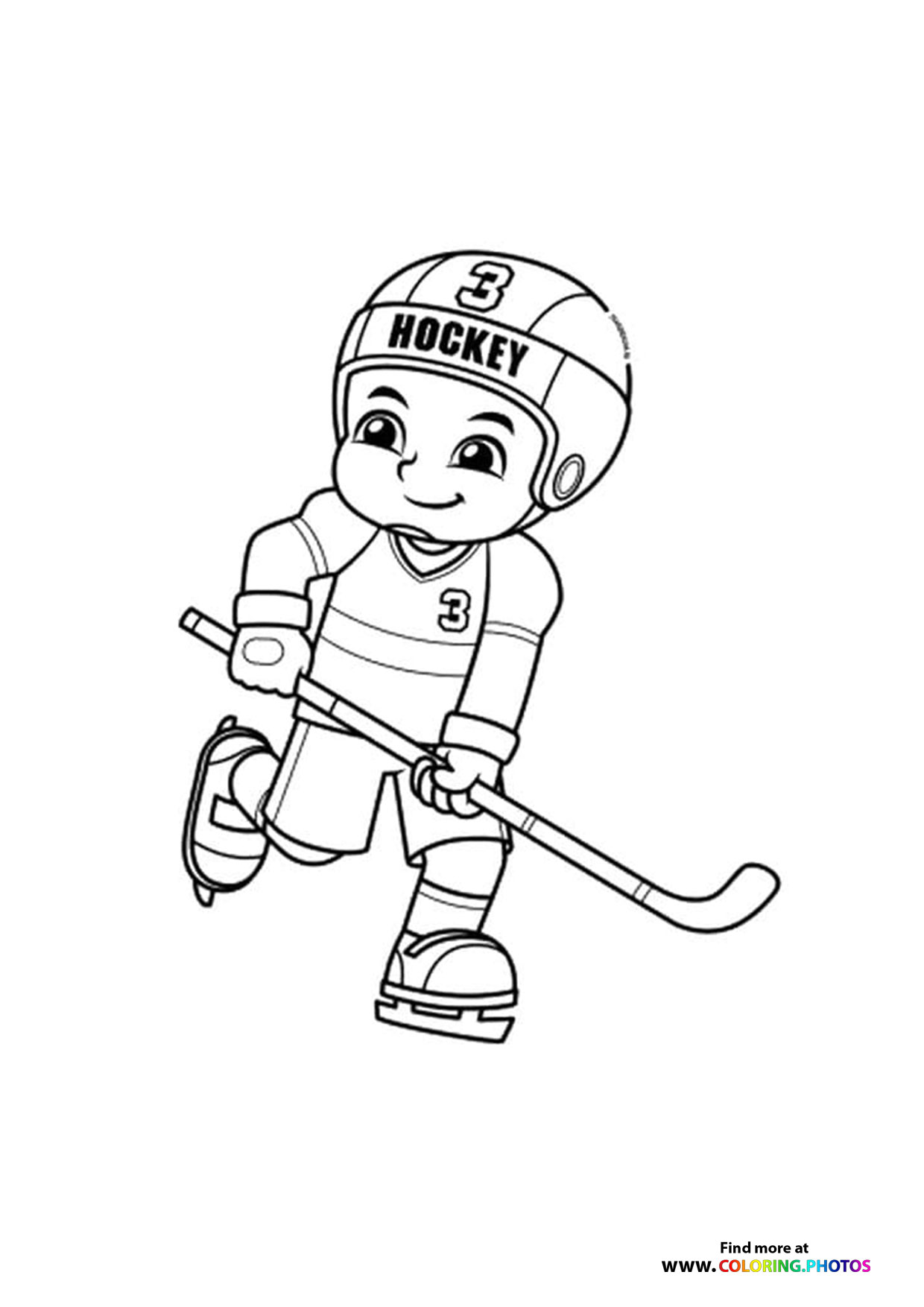 Little ice hockey player