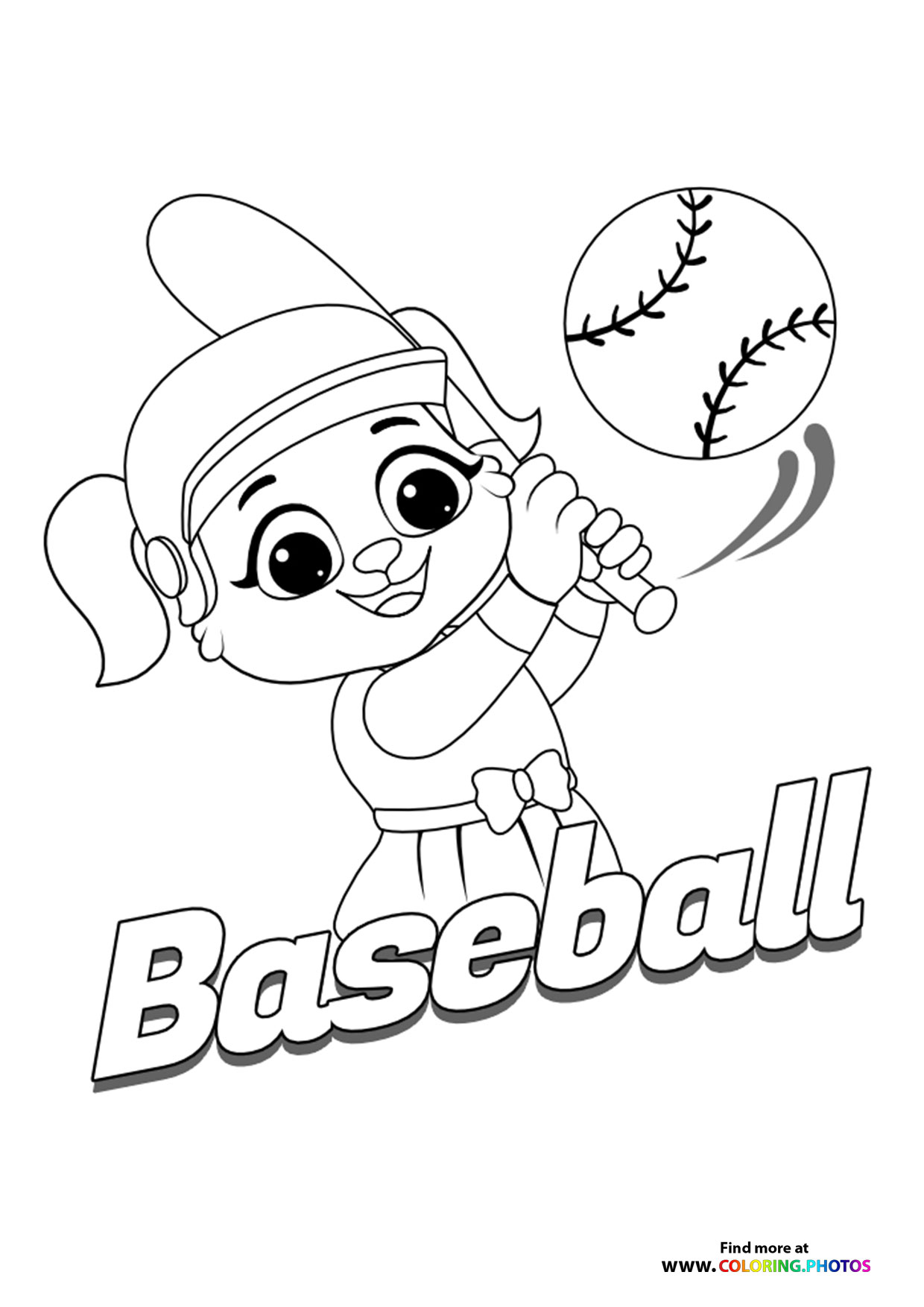 Little puppy playing baseball