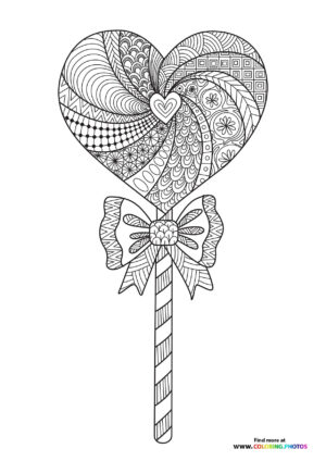 Valentine Heart Mandala Lollipop