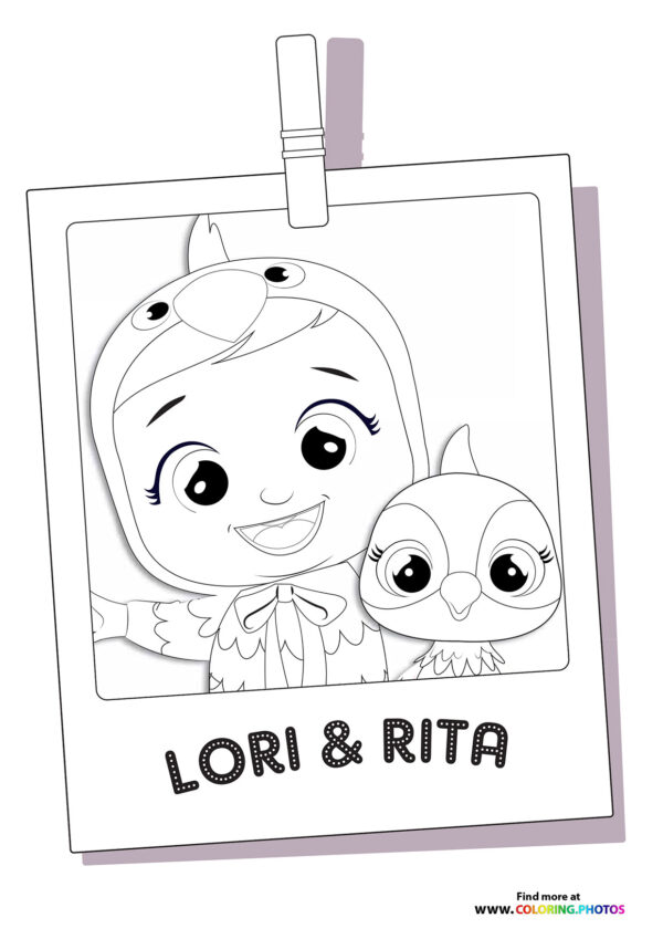 Lea and Rita - Cry Babies coloring page