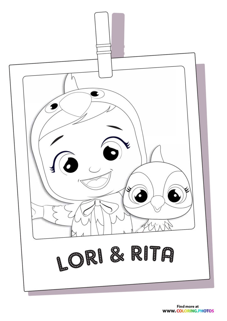 Lea and Rita - Cry Babies coloring page