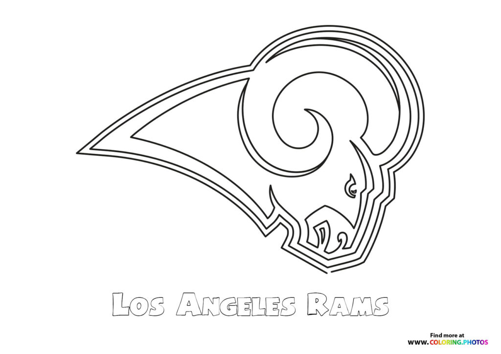 Los Angeles Rams NFL logo coloring page