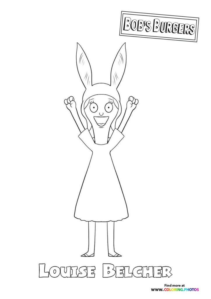 Louise Belcher from Bob's Burgers coloring page