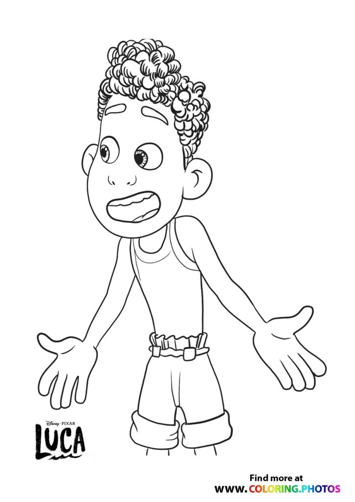 Luca Alberto Disney coloring page
