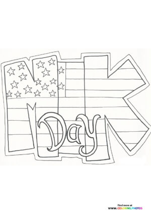 MLK Day Arrow with Flag