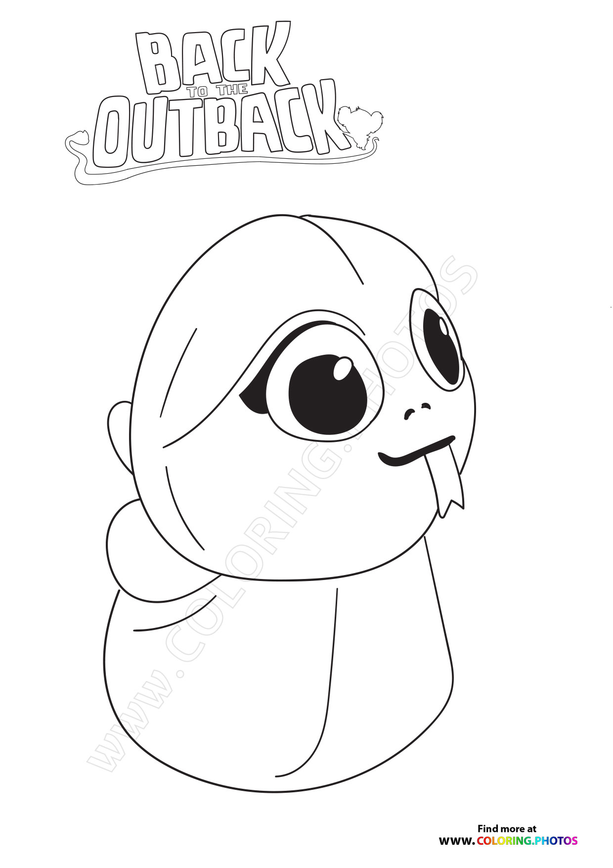 Maddie from Back to the Outback coloring page