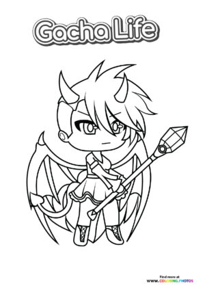 Demon Character with Staff