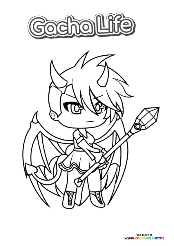 Demon Character with Staff