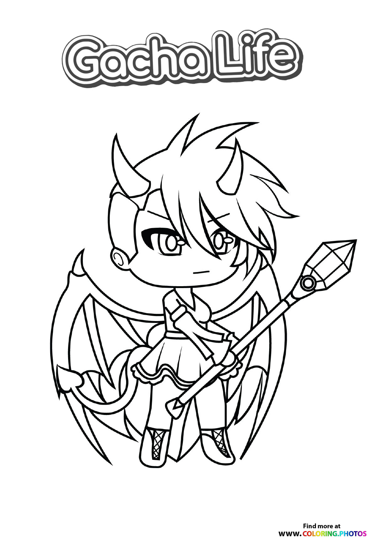 Demon Character with Staff