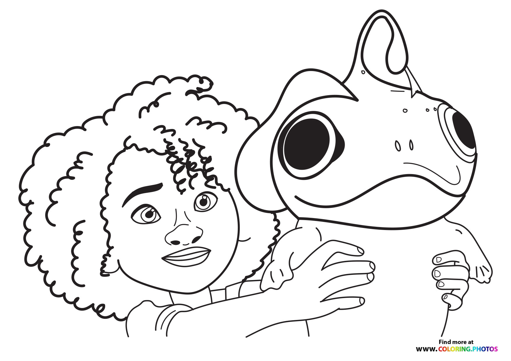 Maisie with her monster friend