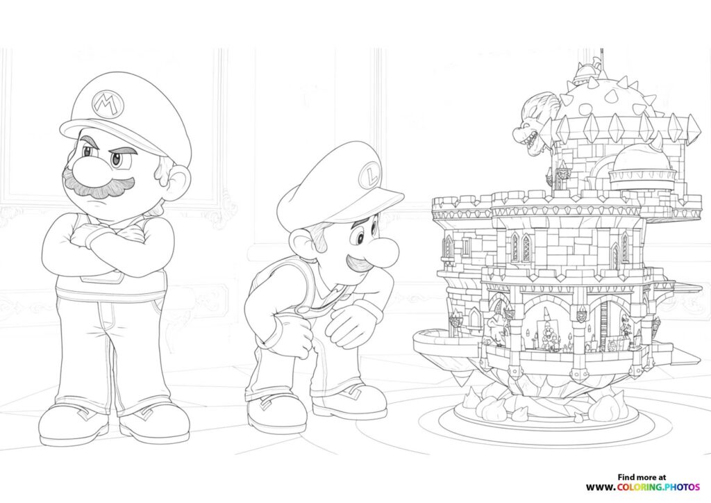 Mario, Luigi and Princess Peach's Castle in Space