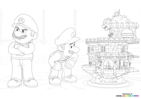 Mario, Luigi and Princess Peach’s Castle in Space