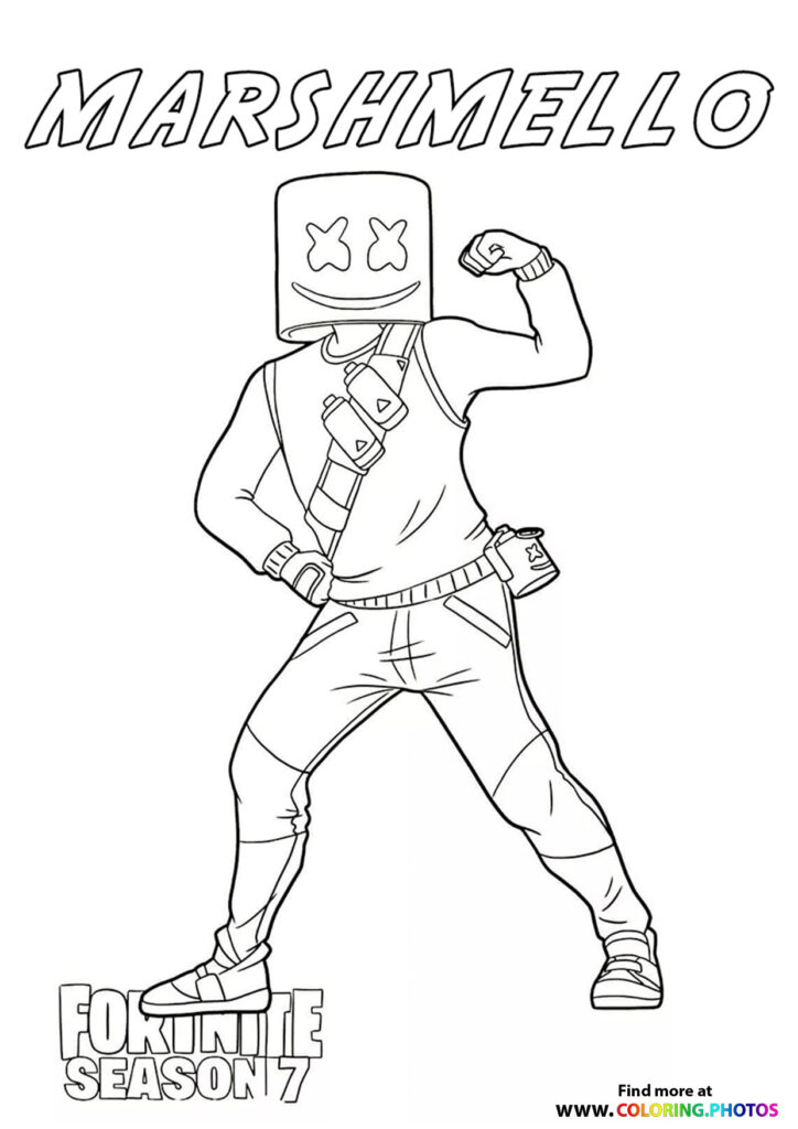 Marshmello - Fortnite coloring page
