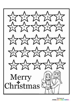 Advent Calendar with 25 Stars