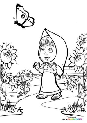Masha with buterfly