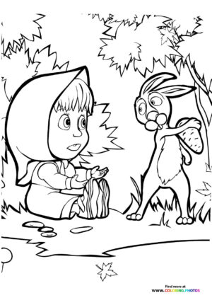 Masha with rabbit
