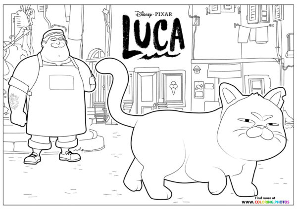 Massimo and Maciaveli coloring page