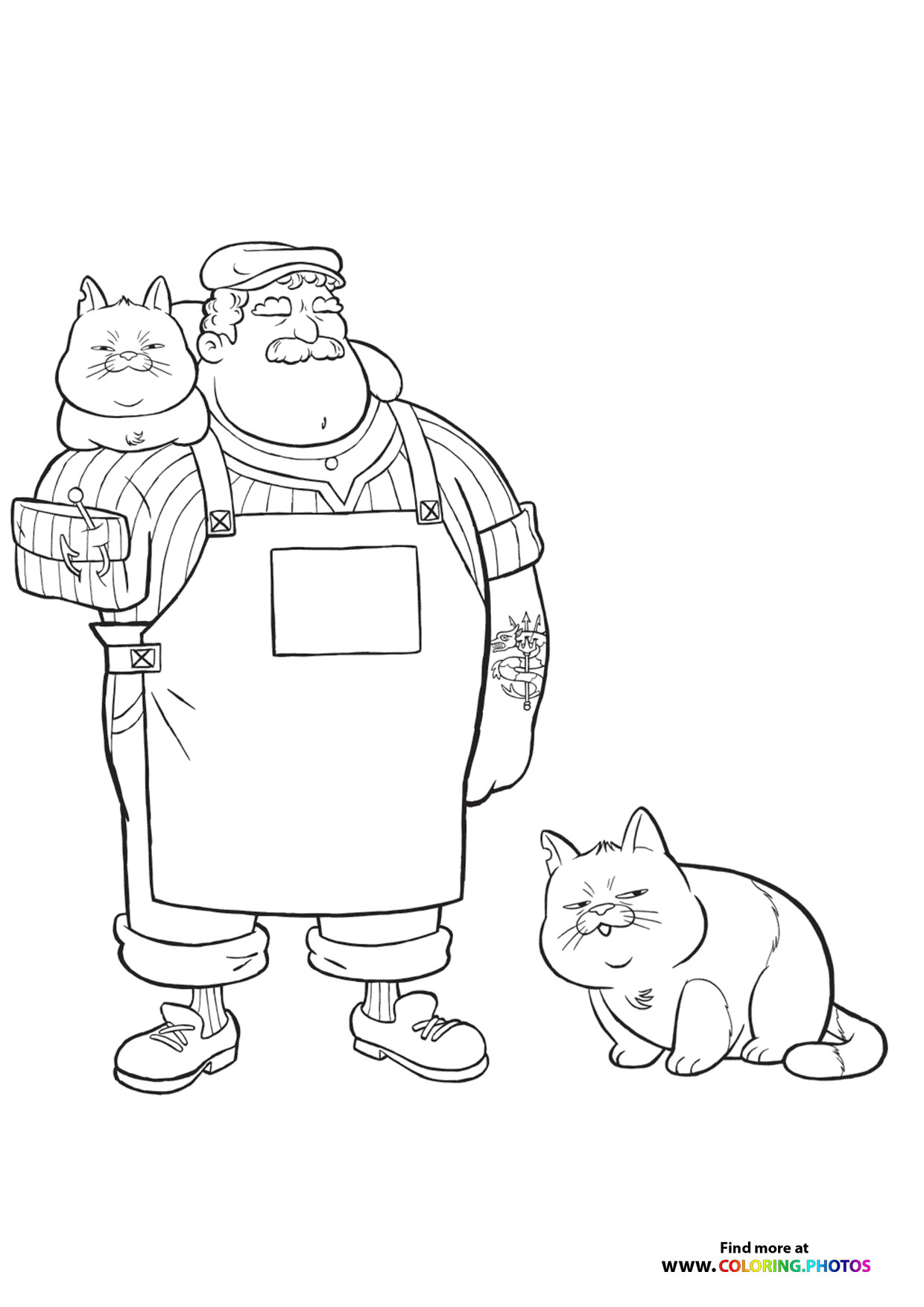 Massimo carrying Maciaveli coloring page