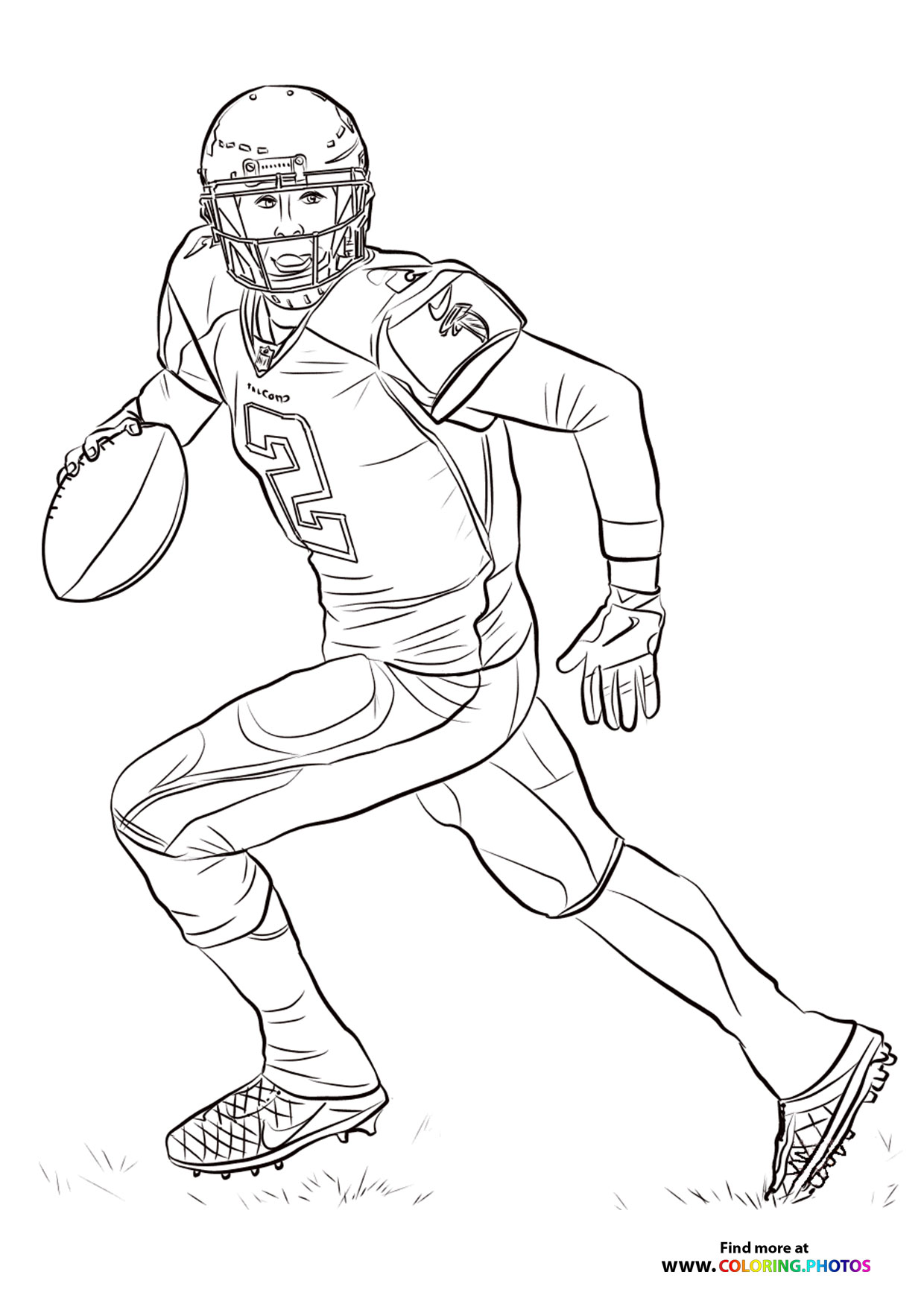 Matt Ryan NFL player coloring page