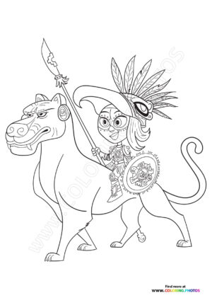 Maya Riding a Dragon