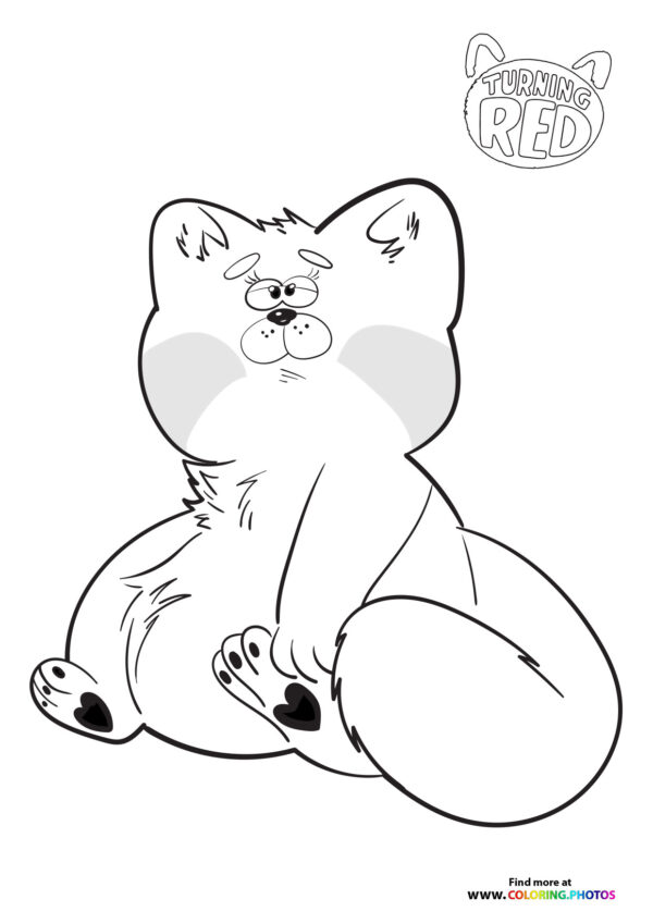 Mei Lee panda form coloring page