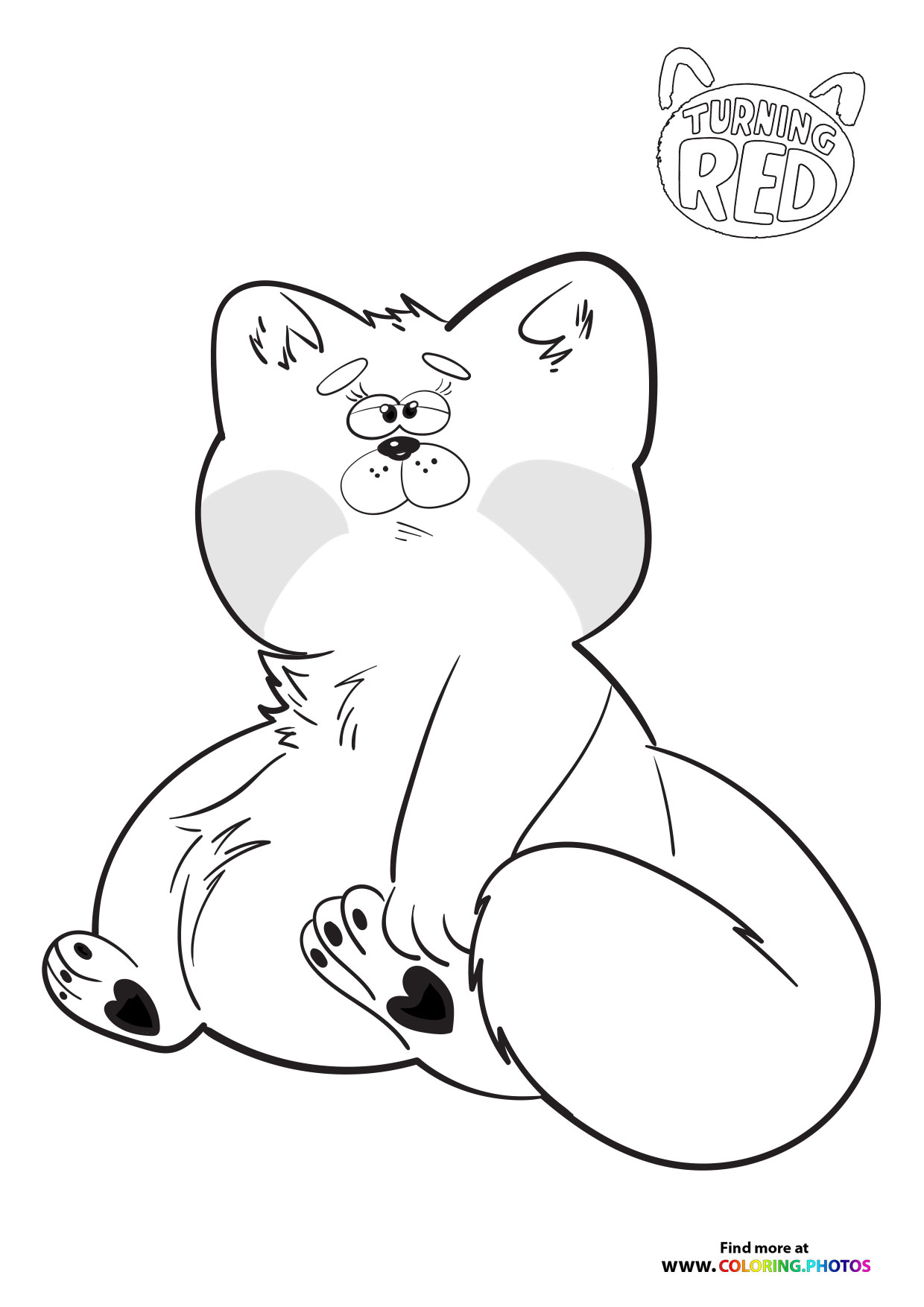Mei Lee panda form coloring page
