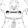 Mei Lee panda scared coloring page