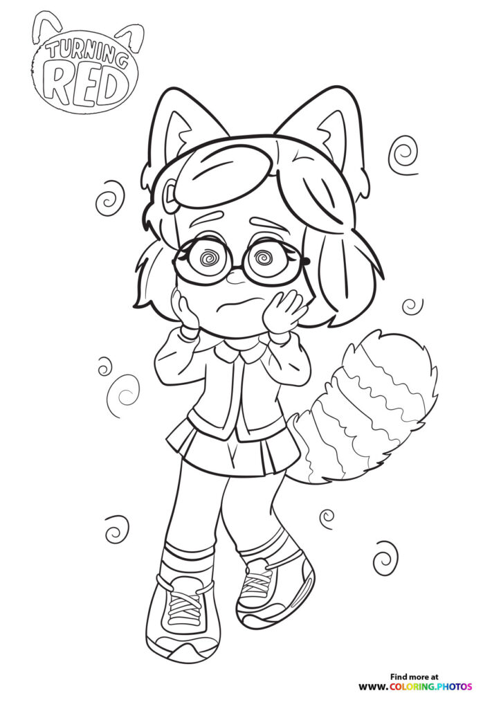 Mei Lee going crazy coloring page