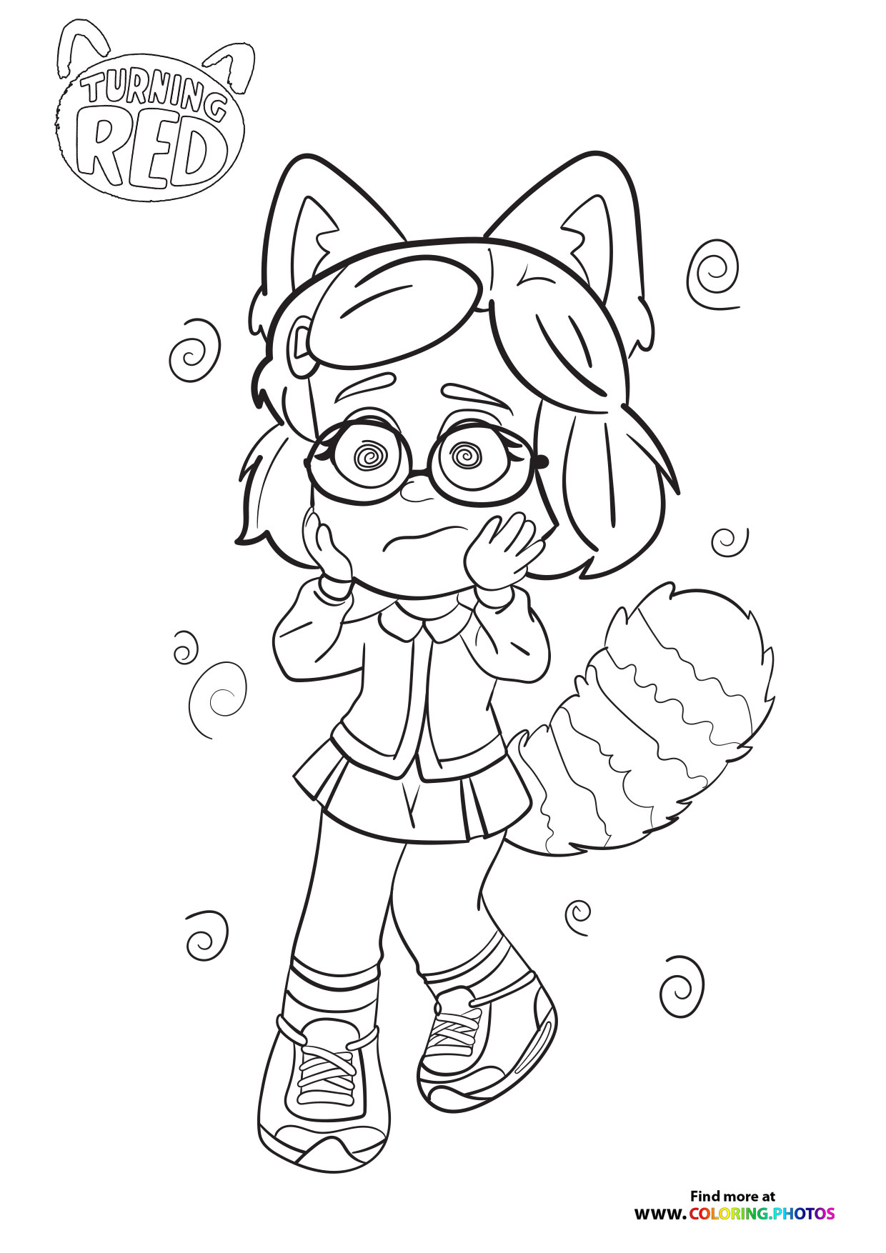 Mei Lee going crazy coloring page
