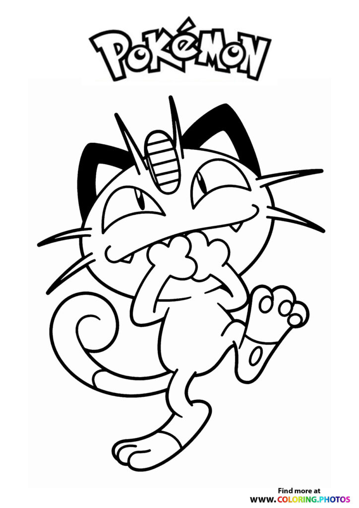 Meowth - Pokemon coloring page