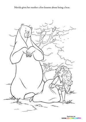 Merida Teaches Her Mother as a Bear
