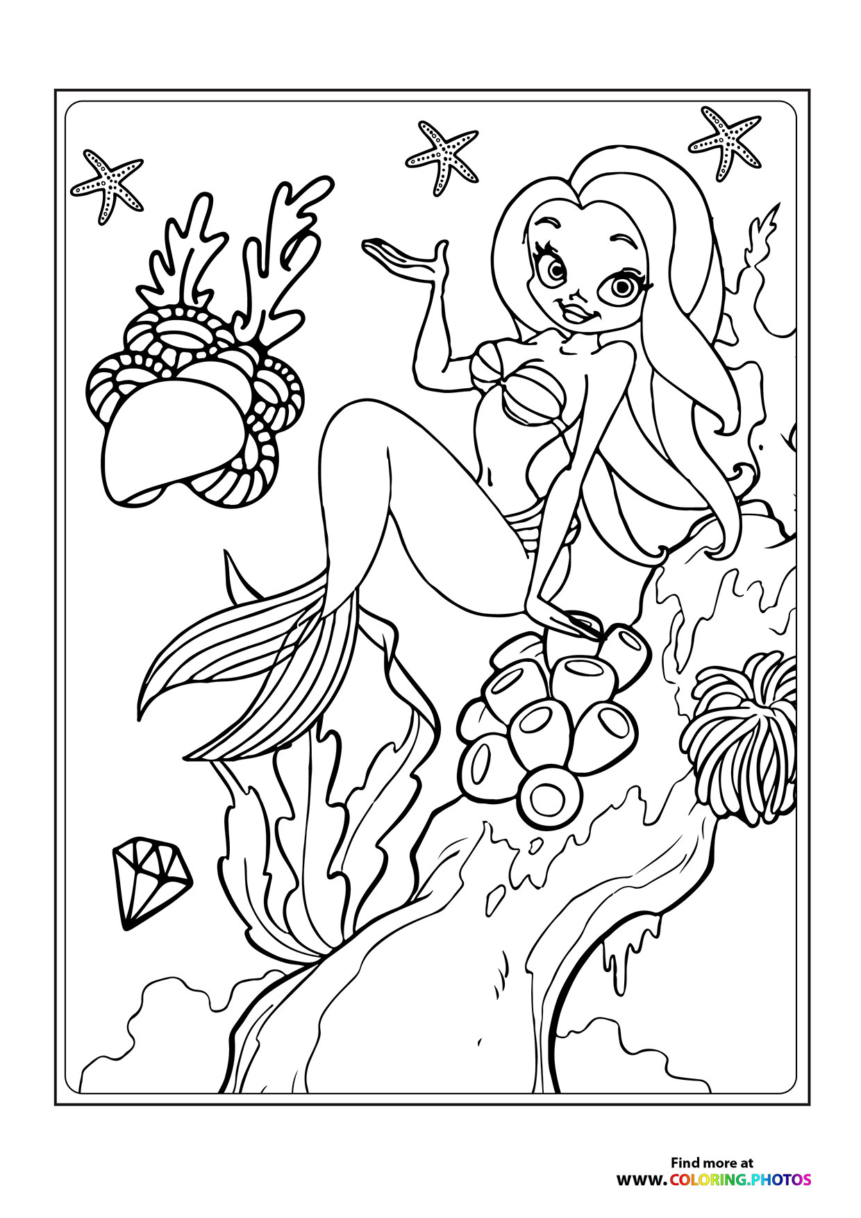 Mermaid on corals
