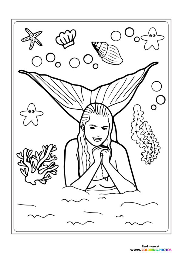 Mermaid posing