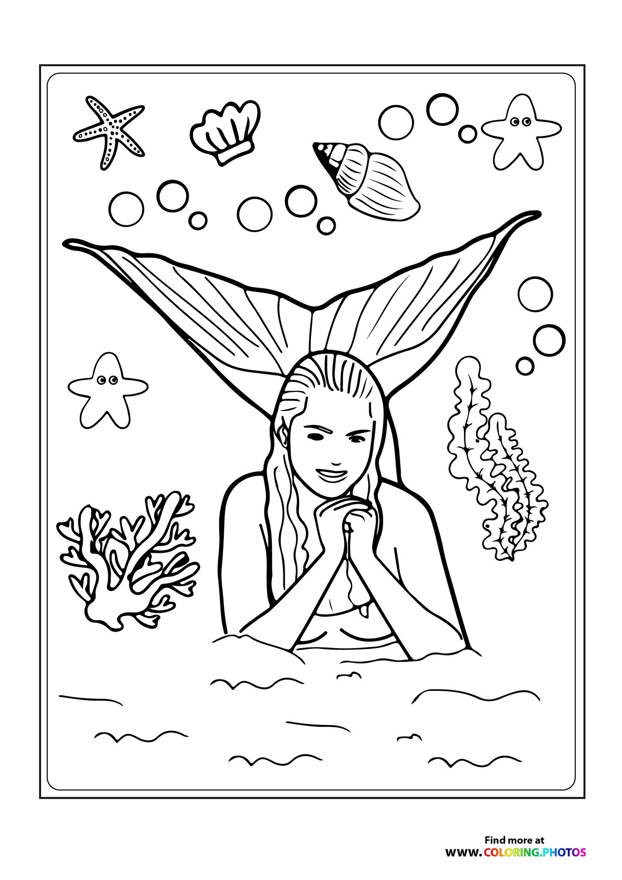 Mermaid posing