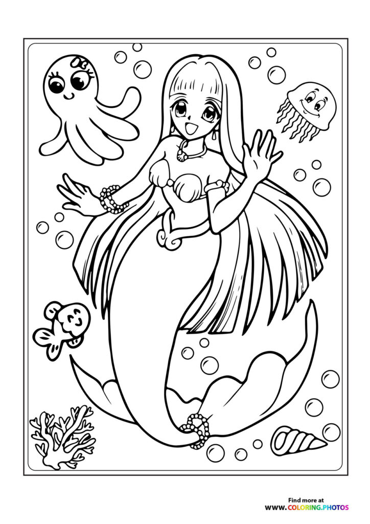 Mermaid waving