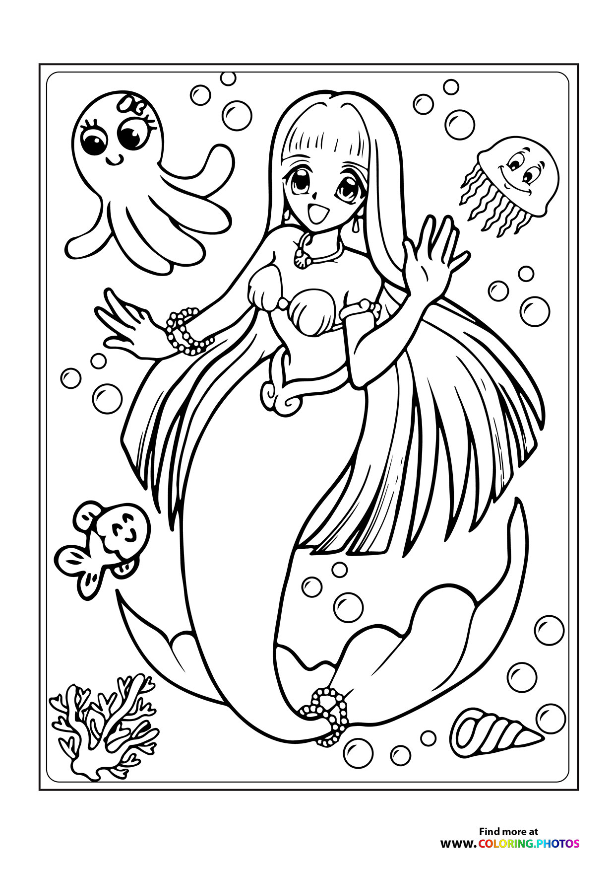 Mermaid waving