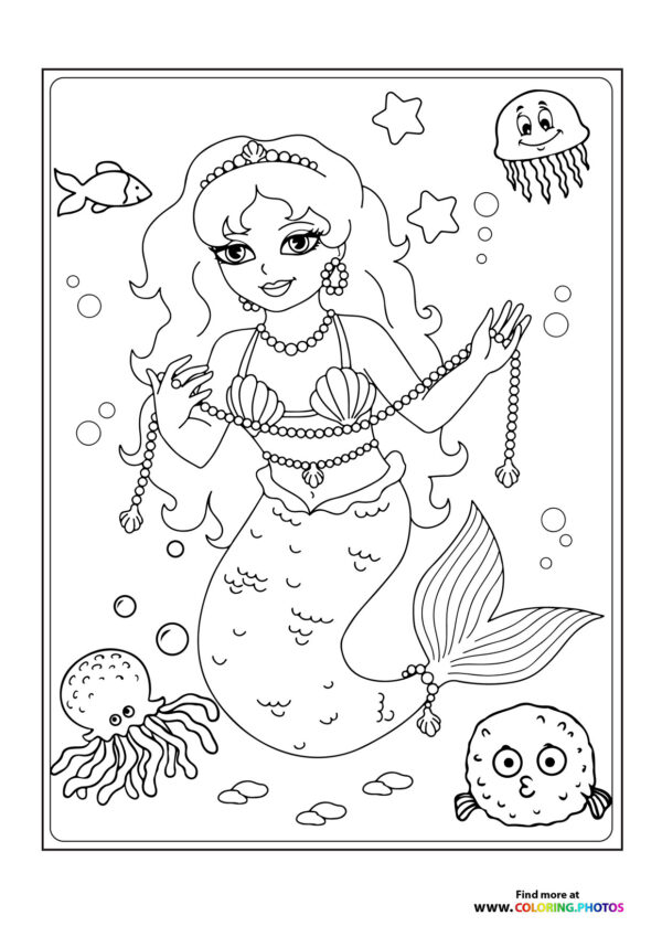 Mermaid with a pear chain