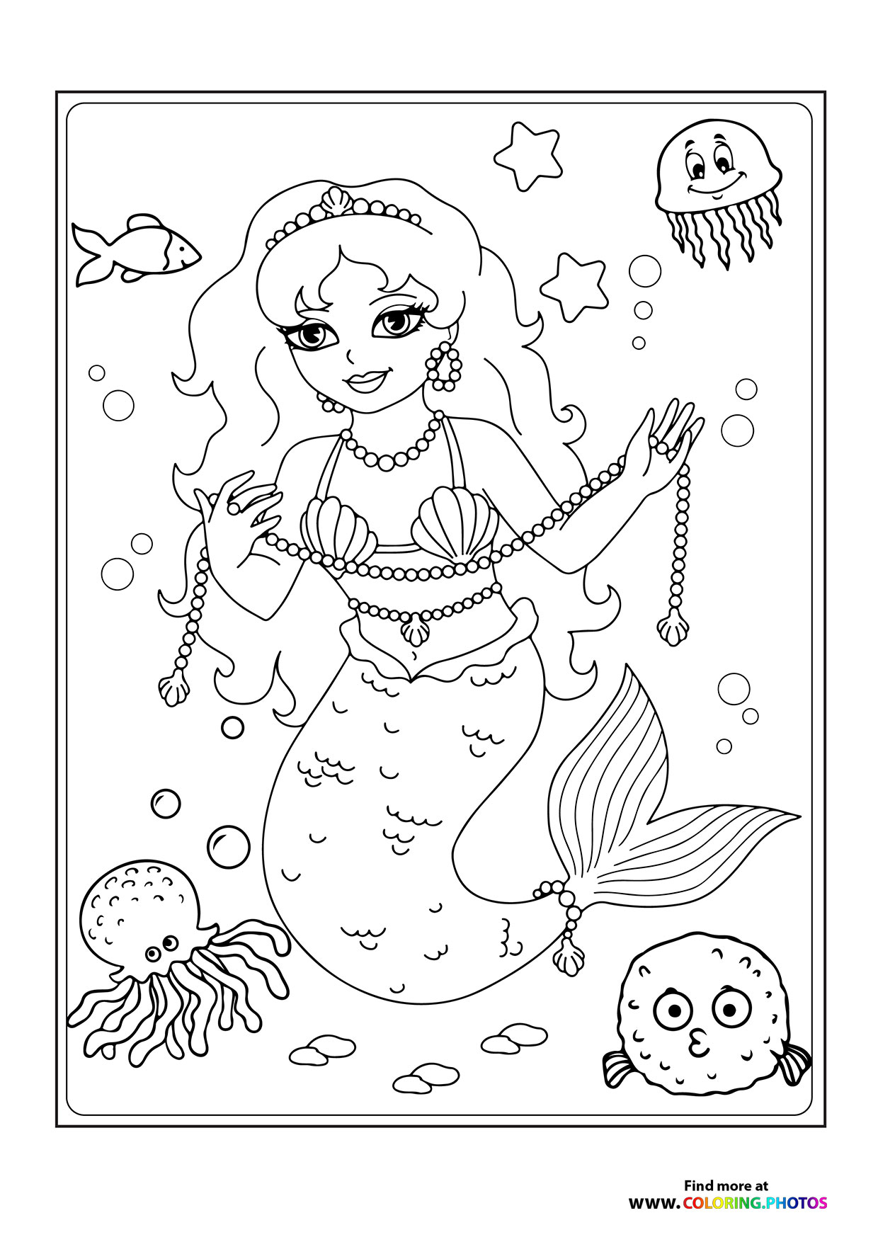 Mermaid with a pear chain